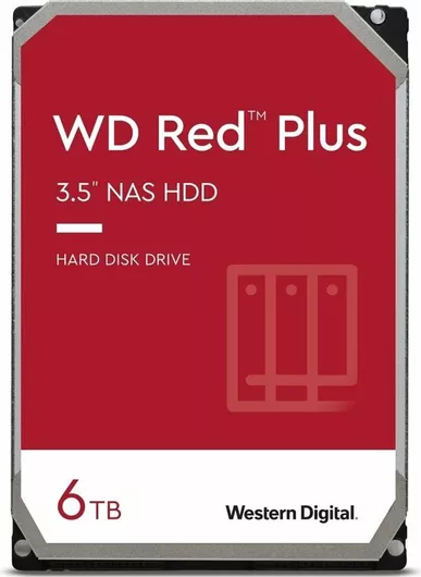 HDD Σκληρός Δίσκος Western Digital Red Plus WD60EFPX 6TB 3.5" SATA III 5400rpm με 256MB Cache για NAS