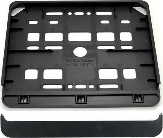 Βάση Πινακίδας Μοτοσυκλέτας AMiO για Πλαίσιο Πινακίδας Μοτο 15x19εκ Πλαστικό Μαύρο