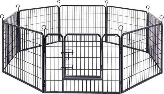 Οκτάγωνο Μεταλλικό Κλουβί - Πάρκο Εκπαίδευσης Σκύλου Βαρέως Τύπου 77 x 60 cm Feandrea PPK86G