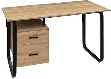 Γραφείο 5Five Simply Smart 181327 με 2 Συρτάρια Μεταλλικό 120x75x60cm Μαύρο