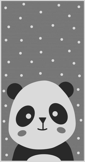 Παιδικό Χαλί Freebox Panda 80x150cm Γκρι