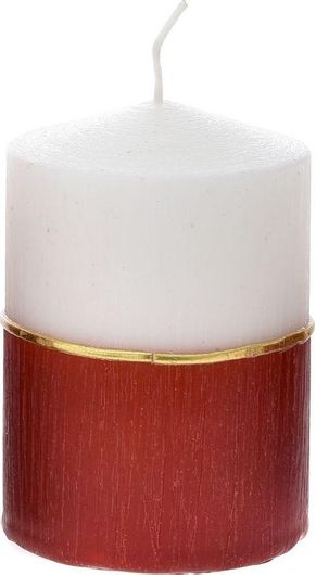 Κερί Iliadis 73577 Κορμός 10cm Λευκό/Κόκκινο