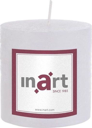 Κερί Inart 3-80-658-0013 Κορμός Αρωματικό 7.5cm Λευκό