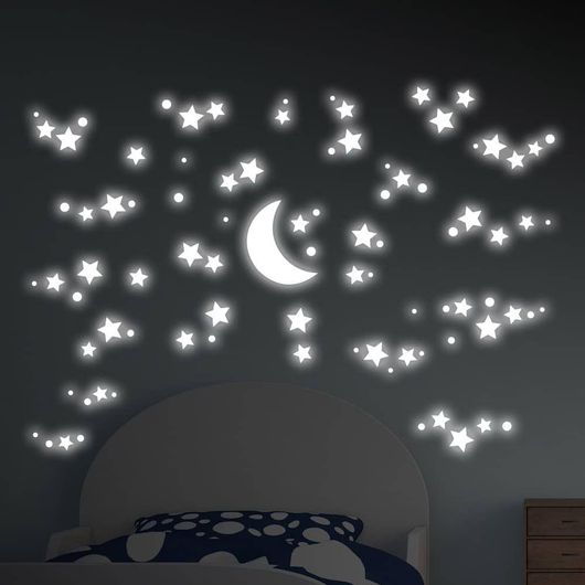 Αυτοκόλλητα Παιδικού Δωματίου Ango 18109 Starry Night Τοίχου Φωσφοριζέ 150x200