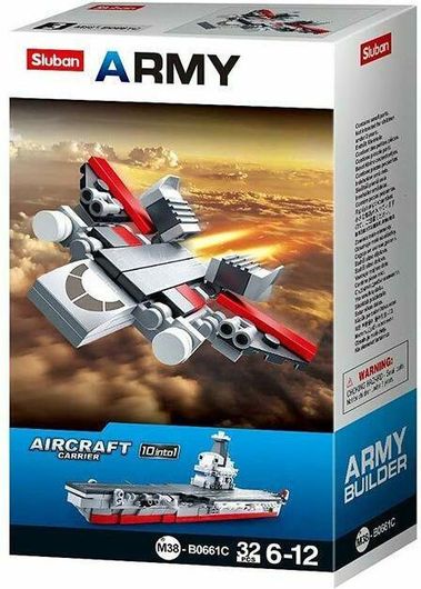 Τουβλάκια Sluban Army Aircraft Carrier 10 σε 1 32τμχ για 6+ Ετών