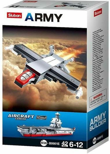 Τουβλάκια Sluban Army Aircraft Carier 10 σε 1 42τμχ για 6+ Ετών