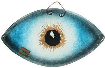 Γούρι Κρεμαστό Marhome S909-MKT2 Μάτι Γυάλινο 9.5x17cm Γαλάζιο