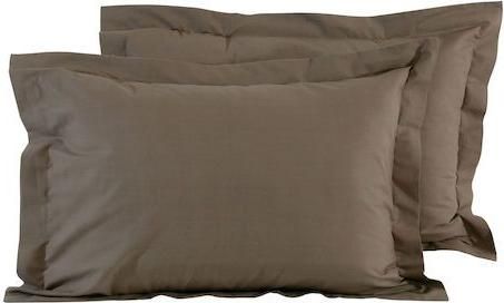 Μαξιλαροθήκη Das Home Best 1004 Oxford 50x70cm Σετ Σετ 2τμχ Καφέ