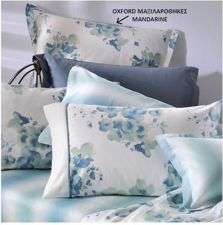 Μαξιλαροθήκη Down Town Home 748 Oxford 52x75cm Σετ Σετ 2τμχ Mandarine