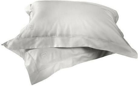 Μαξιλαροθήκη Guy Laroche Silky Oxford 52x72cm Σετ Σετ 2τμχ Silver