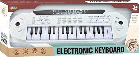 Μουσικό Παιxνίδι Luna Toys Αρμόνιο Techno Beat 628154 32 Πλήκτρα Λευκό για 3+ Ετών 