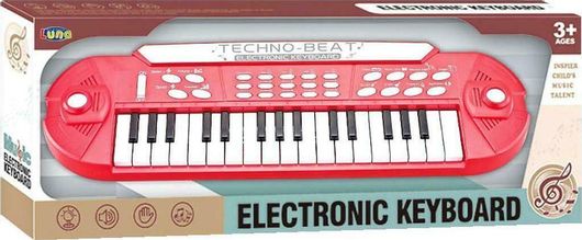 Μουσικό Παιxνίδι Luna Toys Αρμόνιο Techno Beat 621853 32 Πλήκτρα Κόκκινο για 3+ Ετών 