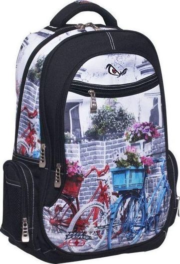 Σχολική Τσάντα Γυμνασίου / Λυκείου No Fear Bloom Bikes Πλάτης Πολύχρωμο