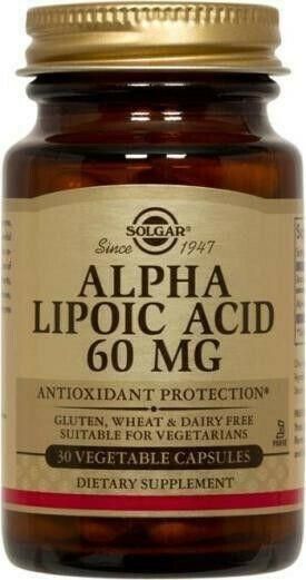 Solgar Alpha Lipoic Acid 60mg 30 Φυτικές Κάψουλες
