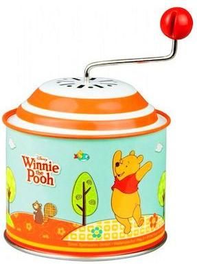 Μεταλλικό Μουσικό Κουτί Vintage Winnie the Pooh Στρογγυλό 10.5x7.5cm