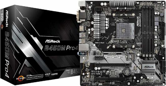 Μητρική Κάρτα Asrock B450M-Pro4 R2.0 Micro ATX με AMD AM4 Socket