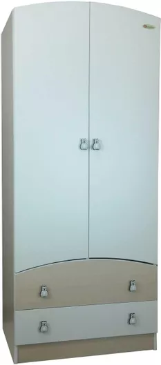 Παιδική Ντουλάπα Δίφυλλη Οξιά 80x54x189cm Λευκό