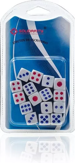 Ζάρια Πλαστικά 1x1cm 16τμχ Λευκό