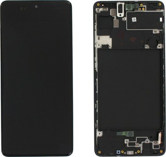 Οθόνη με Μηχανισμό Αφής Samsung για Samsung Galaxy A71 με Πλαίσιο Μαύρο