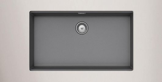 Νεροxύτης Κουζίνας Schock 30080U-1441 Υποκαθήμενος Συνθετικός Γρανίτης 75x45.6cm Γκρι