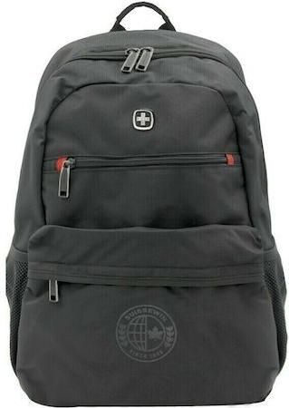 Σακίδιο Πλάτης Suissewin SN9908 Υφασμάτινο Αδιάβροχο Μαύρο