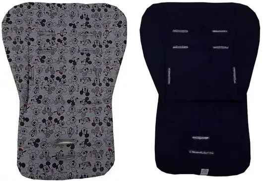 Στρώμα Καροτσιού Beboulino Mickey Διπλής Όψης Μπλε