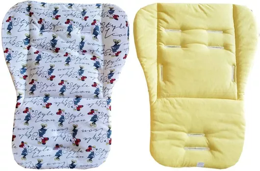 Στρώμα Καροτσιού Beboulino Minnie Διπλής Όψης Κίτρινο