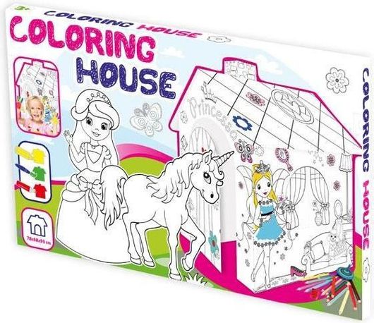 Χάρτινο Σπίτι Mochtoys Princess Ζωγραφική για Παιδιά 3+ Ετών