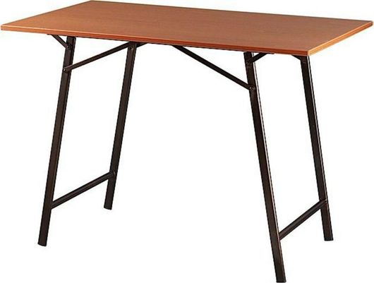 Τραπέζι Κουζίνας Πτυσσόμενο με Μεταλλικό Σκελετό Ξύλινο 110x70x72cm Καφέ