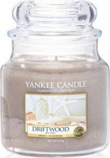 Κερί Yankee Candle Αρωματικό σε Βάζο Medium σειρά Driftwood Γκρι