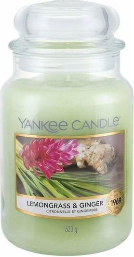 Κερί Yankee Candle Αρωματικό σε Βάζο Lemongrass-Ginger Πράσινο