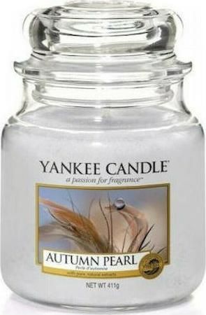 Κερί Yankee Candle Αρωματικό σε Βάζο Autumn Pearl Λευκό