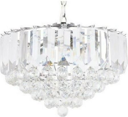 Πολυέλαιος Aca SF175323PC 3xE14 Φ38.5cm με Κρύσταλλα Διάφανο