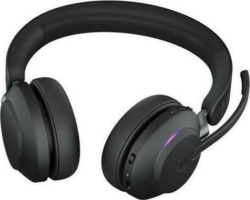 Multimedia Headset Jabra Evolve2 65 MS Stereo Link380a με Βάση Γραφείου Μαύρο