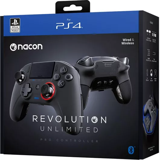 Nacon Revolution Unlimited Pro Ασύρματο Gamepad για PS4/PC Black