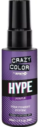 Ημμιμόνιμη Βαφή Μαλλιών Crazy Color Pure Pigment 50 Purple 1τμχ 60ml