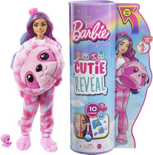 Κούκλα Barbie Mattel Cutie Reveal Βραδύπους για 3+ Ετών