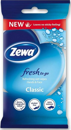 Αντισηπτικά Μαντηλάκια Zewa Fresh To Go Classic 10τμχ