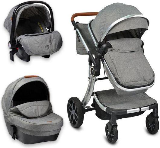 Πολυκαρότσι Μωρού Moni Polly 3 σε 1 για Νεογέννητο Γκρι