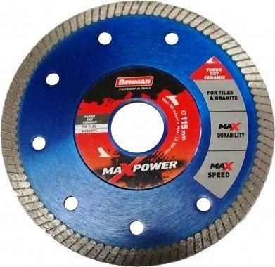 Δίσκος Κοπής Πλακιδίων Διαμαντέ Benman 74494 Γρανίτη Maxpower 115mm 1τμχ