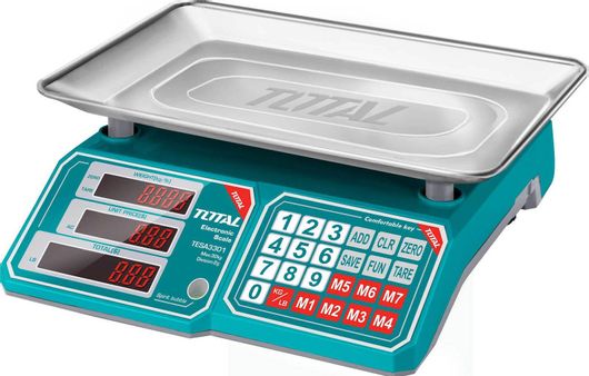 Επαγγελματική Ηλεκτρονική Ζυγαριά Total με Ικανότητα Ζύγισης 30kg και Υποδιαίρεση 5gr