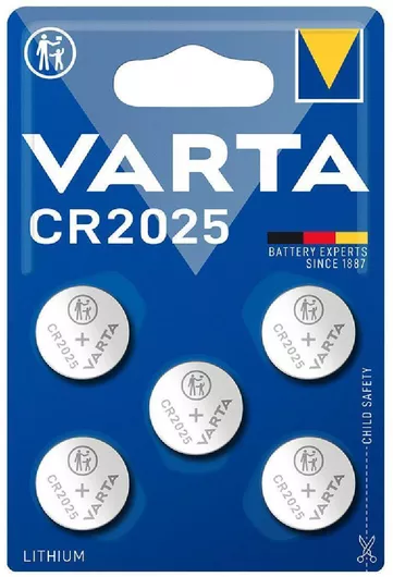 Μπαταρίες Ρολογιού Varta Λιθίου CR2025 3V 5τμχ