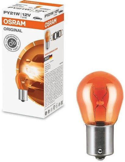 Λάμπα Αυτοκινήτου Osram Original Line 7507 PY21W-BAU15s Πορτοκαλί 12V 21W 1τμχ