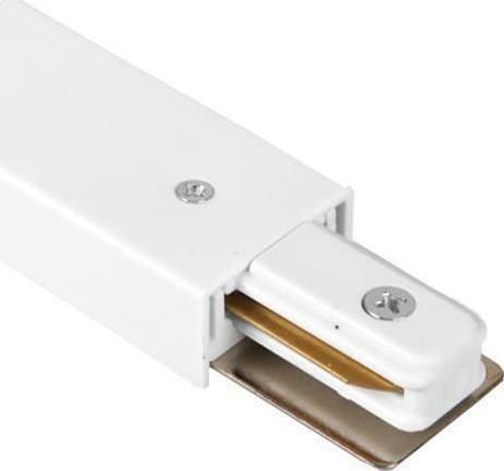 Τροφοδοτικό Ράγας Eurolamp 145-55134 από Αλουμίνιο 220V 2 Καλωδίων Λευκό