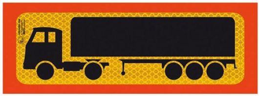 Αυτοκόλλητη Πινακίδα Φορτηγού Carner Επικαθήμενο 50x20cm 1τμχ