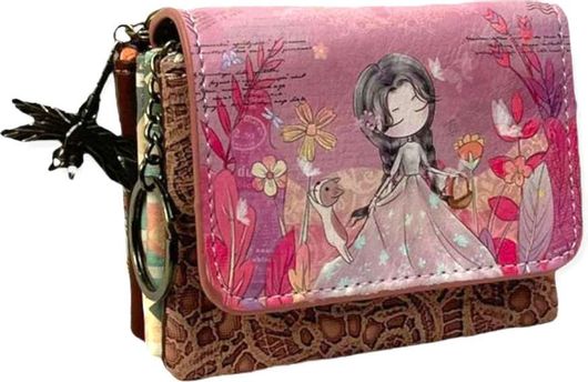 Γυναικείο Πορτοφόλι Sweet Candy Flores 11x3x9cm Από Πολυεστέρα Πολύχρωμο