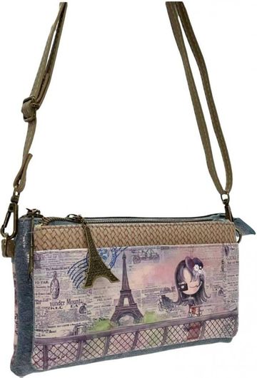 Γυναικείο Πορτοφόλι Sweet Candy Paris Από Πολυεστέρα 22x3x11cm Πολύχρωμο