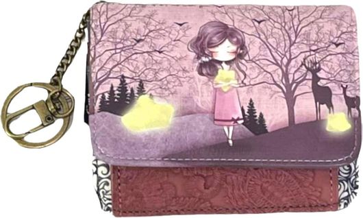 Γυναικείο Πορτοφόλι Sweet Candy Από Πολυεστέρα 12x1x10cm Ροζ