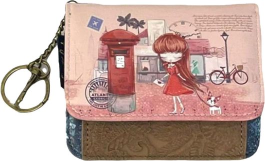 Γυναικείο Πορτοφόλι Sweet Candy Από Πολυεστέρα 12x1x10cm Πορτοκαλί