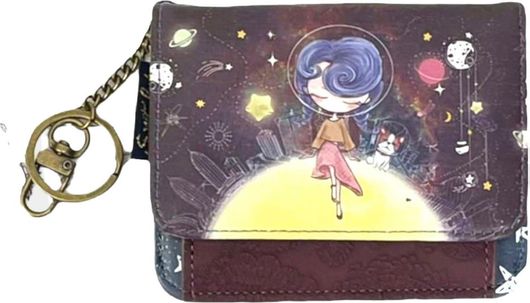 Γυναικείο Πορτοφόλι Sweet Candy Από Πολυεστέρα 12x1x10cm Καφέ